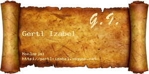 Gertl Izabel névjegykártya